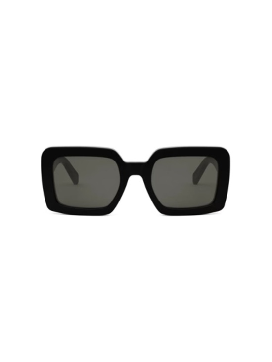 Celine CL40304U 01A 56 Acetate Shiny Black Gray Sunglasses CL40304U